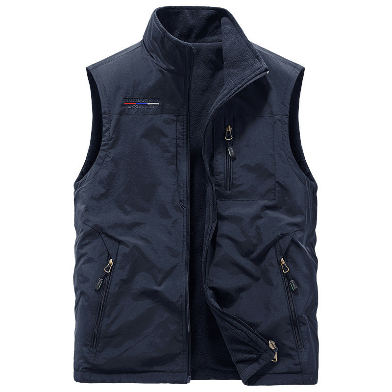 Double-sided Vest Men's Sports Fleece Vest