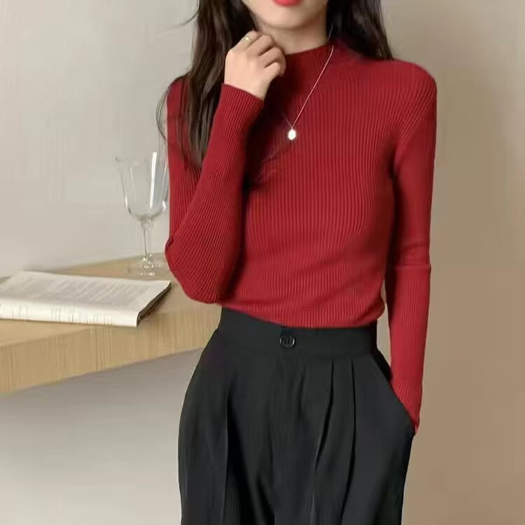 Autumn And Winter Versatile Student Slim-fit Turtleneck Women's Sweater