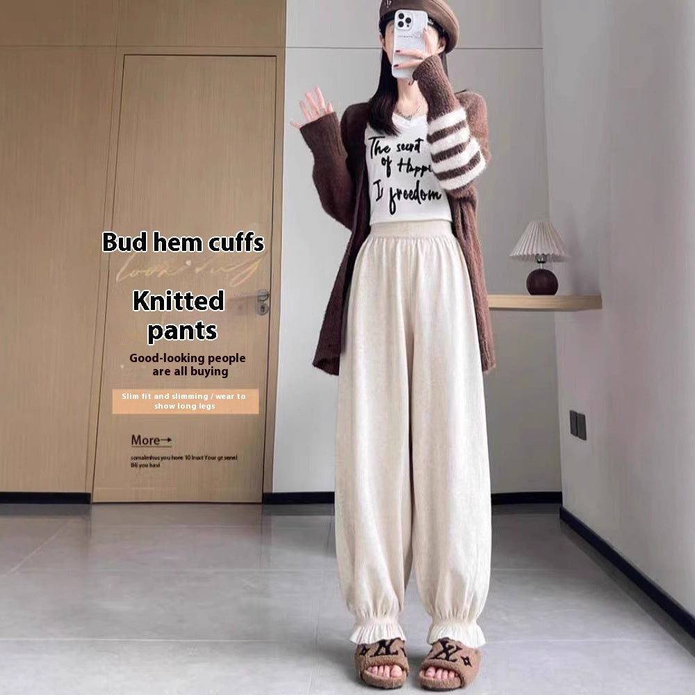 Knitted Harem Pants Women's Spring And Autumn Korean Style