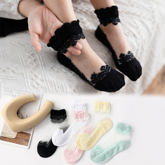 Summer Thin Breathable Ankle Transparent Stockings