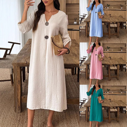 Stylish And Minimalist Design Womens Long Dress
