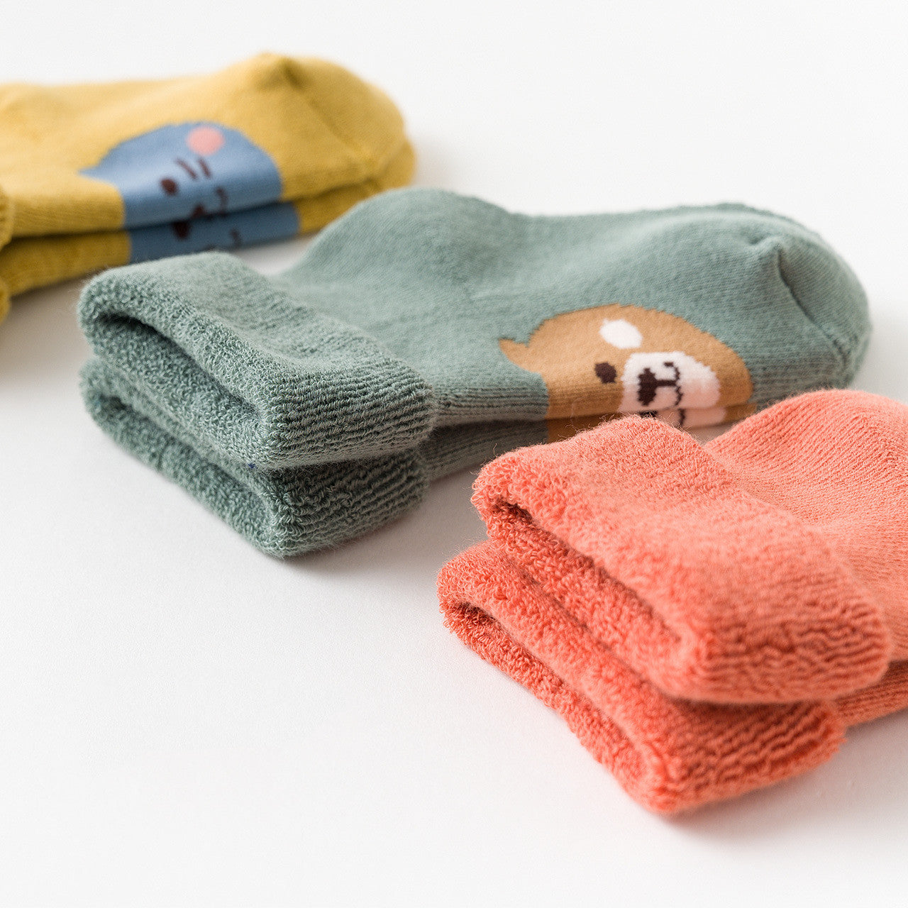 Baby Terry-in-tube Cartoon Animal Cotton Socks