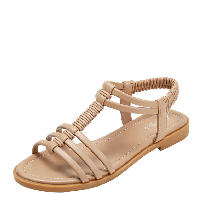 Boho Vintage Cutout Flat Travel Beach Roman Sandals