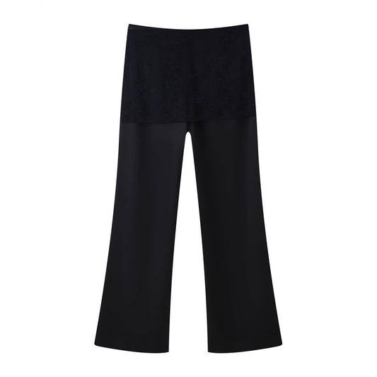 Women's Silk Satin Lace Wrapping Towel Trousers