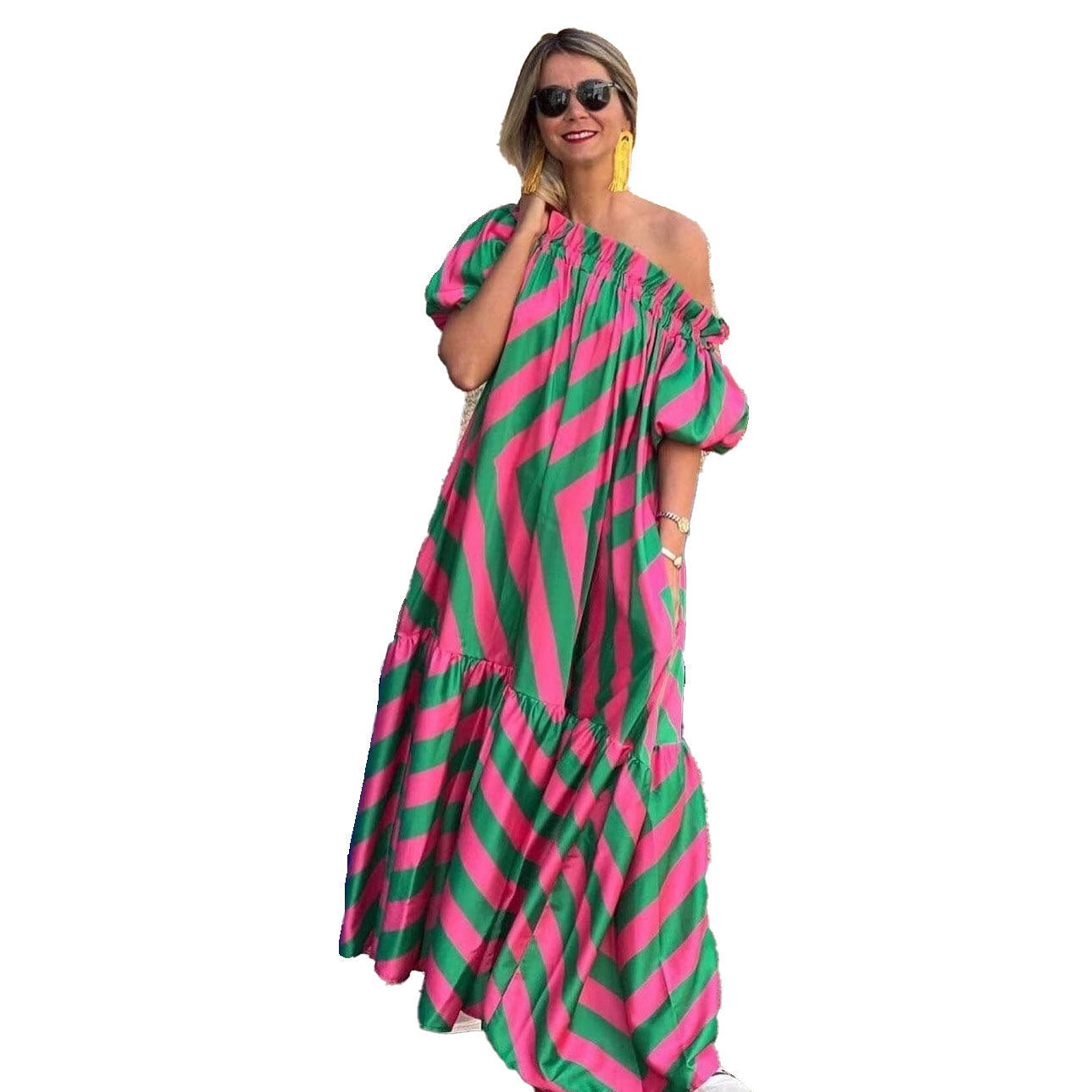 Fashion Women's Bubble Sleeve Dress