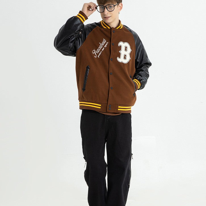 Autumn And Winter Tide Fried Street Collision Color Tops Men