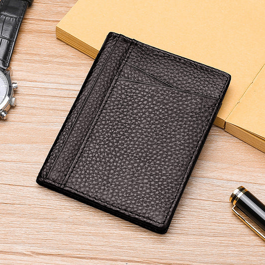Fashion Personality First Layer Cowhide Men's Card Bag