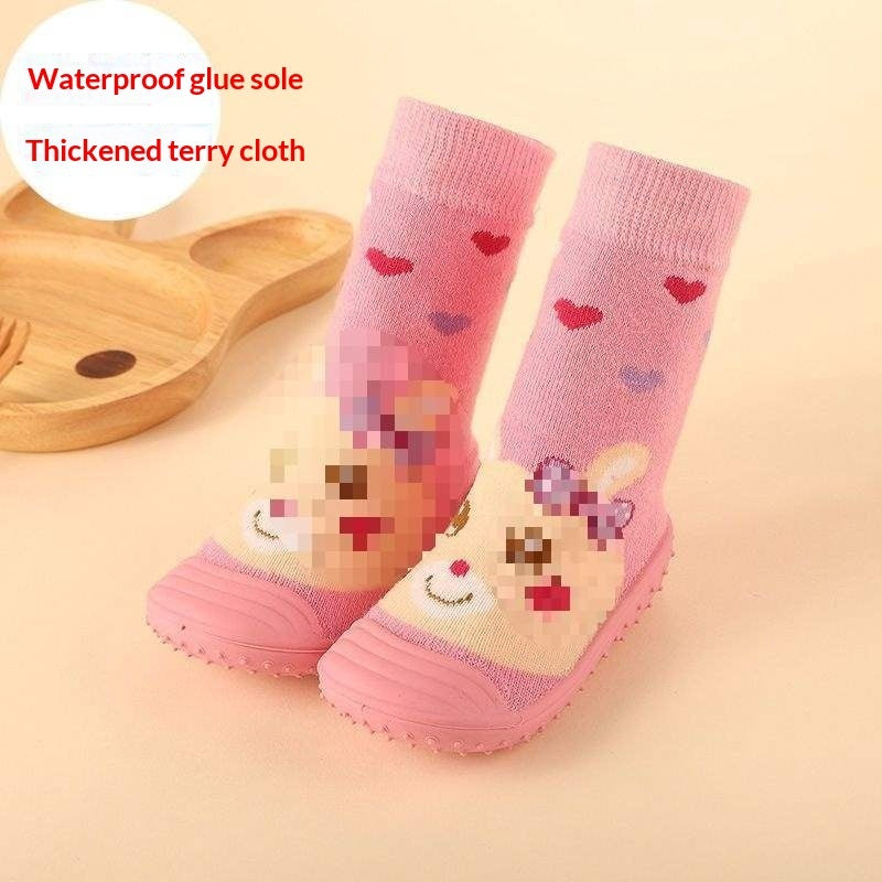 Thickened Non-slip Waterproof Floor Socks With Rubber Soles For Babies