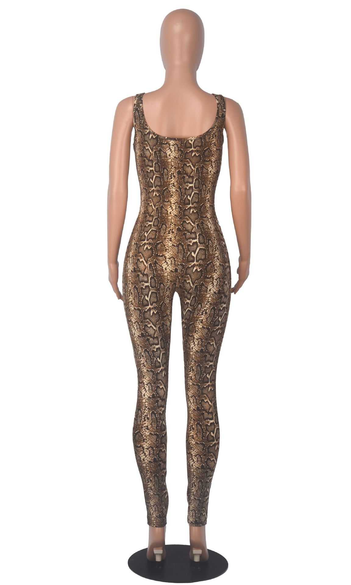 Big U-neck Printed Jumpsuit Fashion Women's Wear