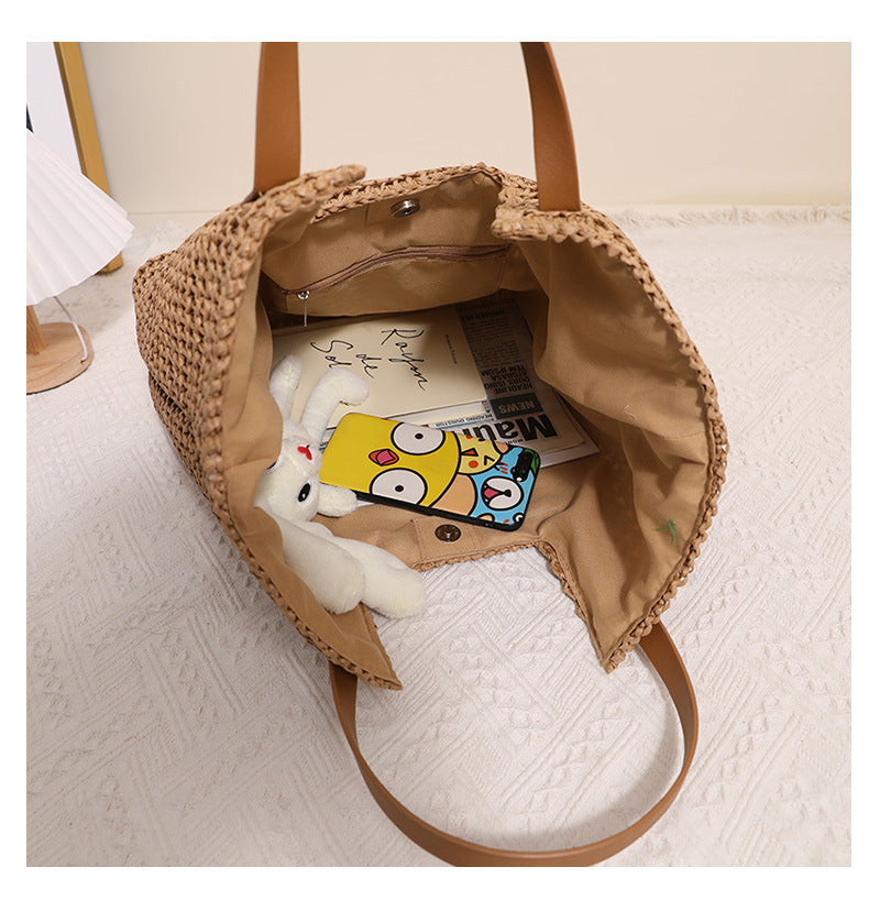 New One-shoulder Straw Simple Large Capacity Beach Bag