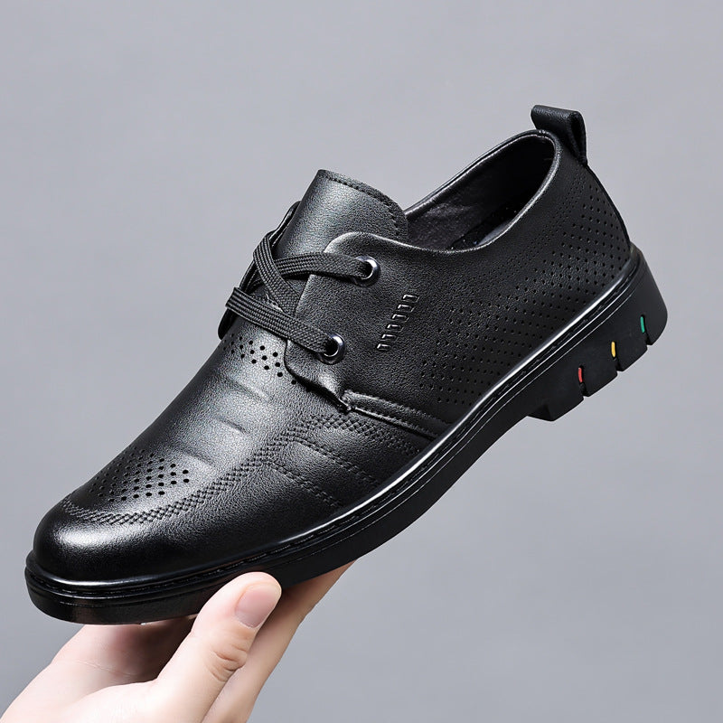 Men's Height Increasing Insole Genuine Leather Business Casual Leather Shoes