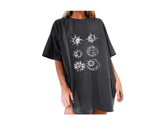 Women's Short Sleeved Vintage T-shirt Skull Print High Street Fashion