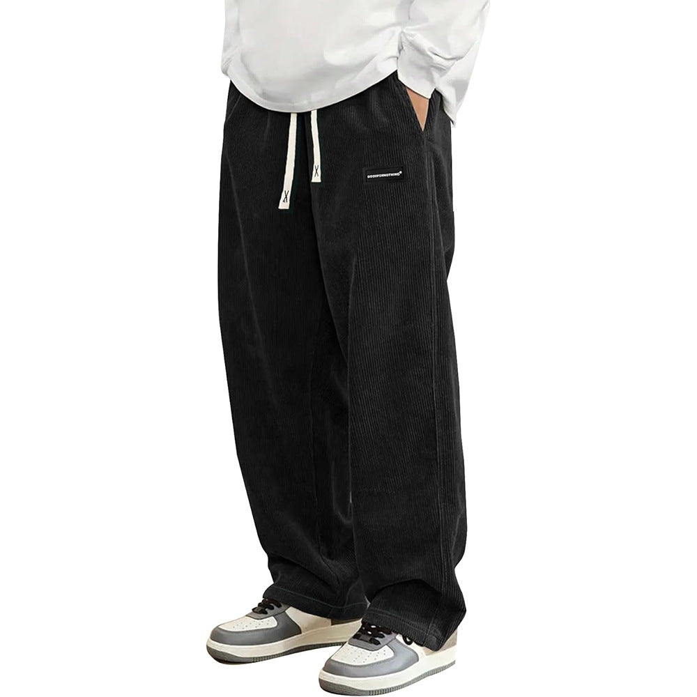 Men Loose-Fit Drawstring Pocket Trousers