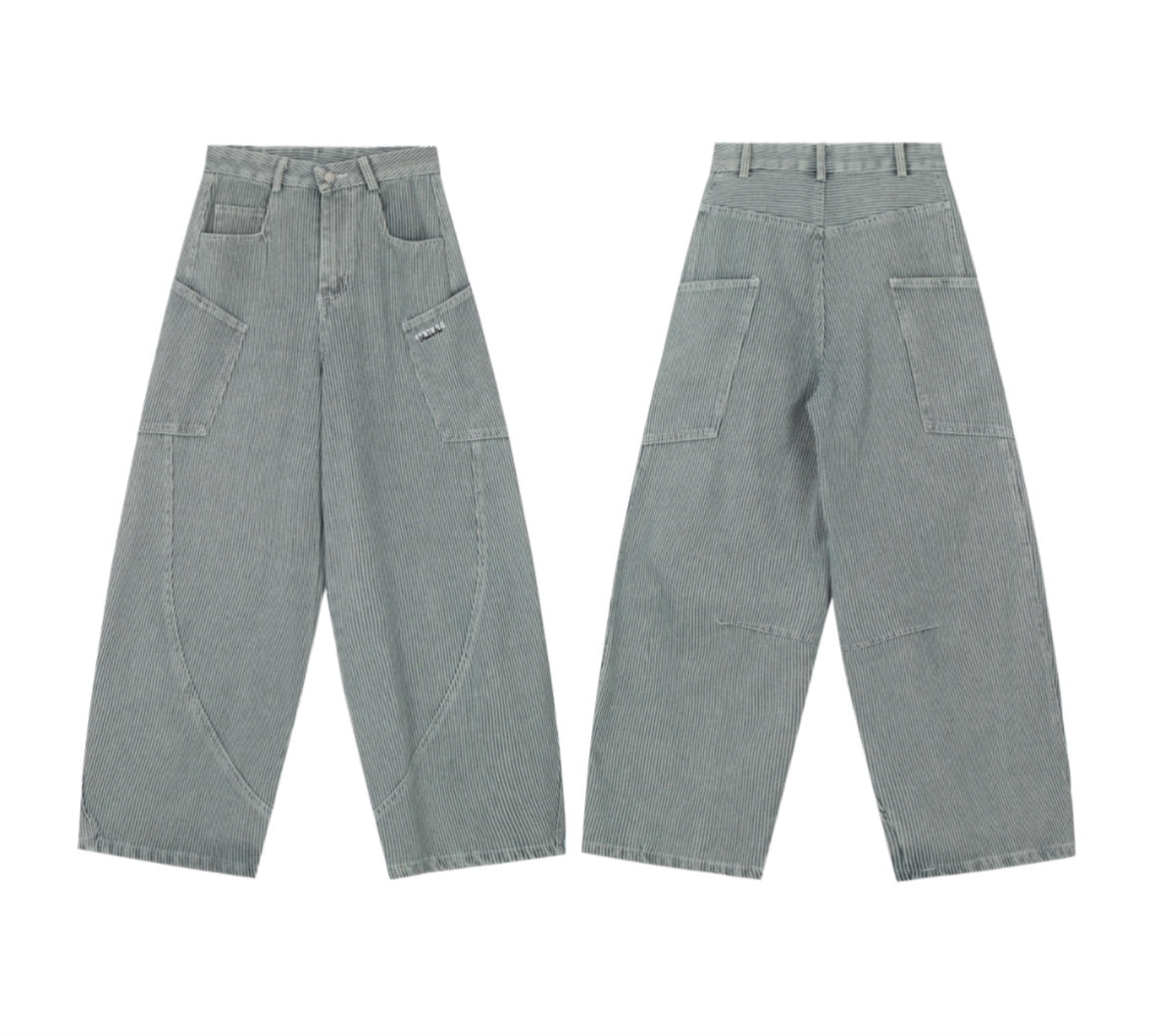 High Street Design Sense Loose Leisure Slimming Wide Leg Mop Pants
