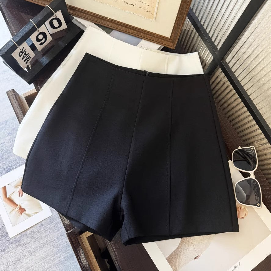 Casual Pants Minimalist Gray Suit Shorts