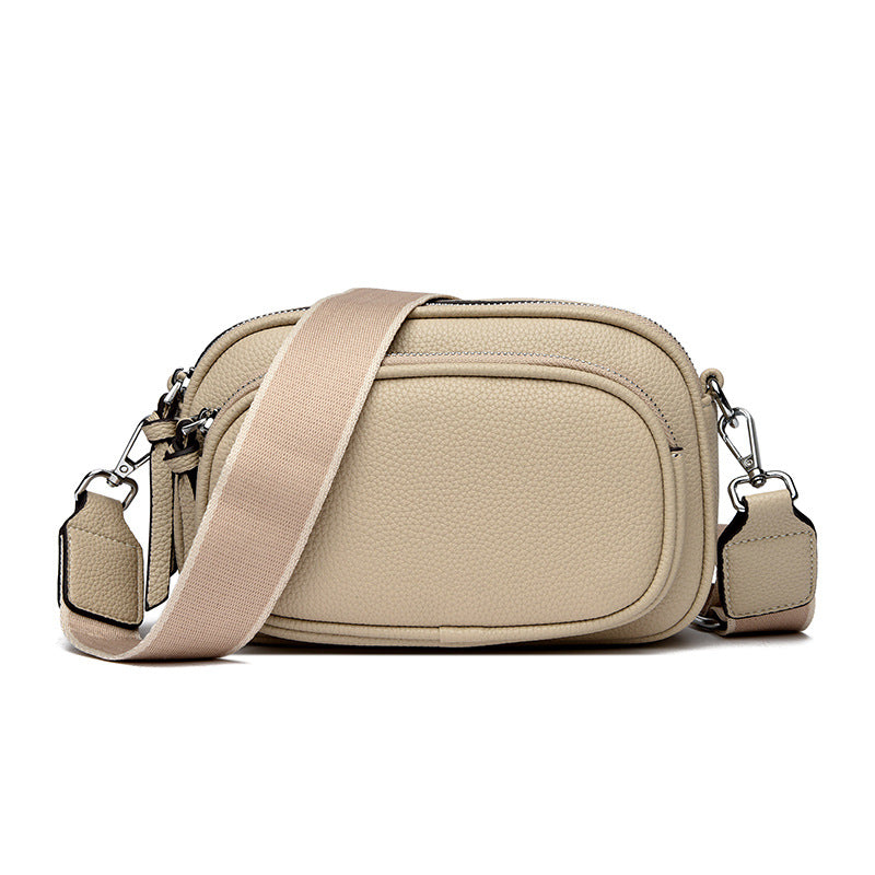 Simple And Versatile Crossbody Texture Multi-layer Small Square Bag