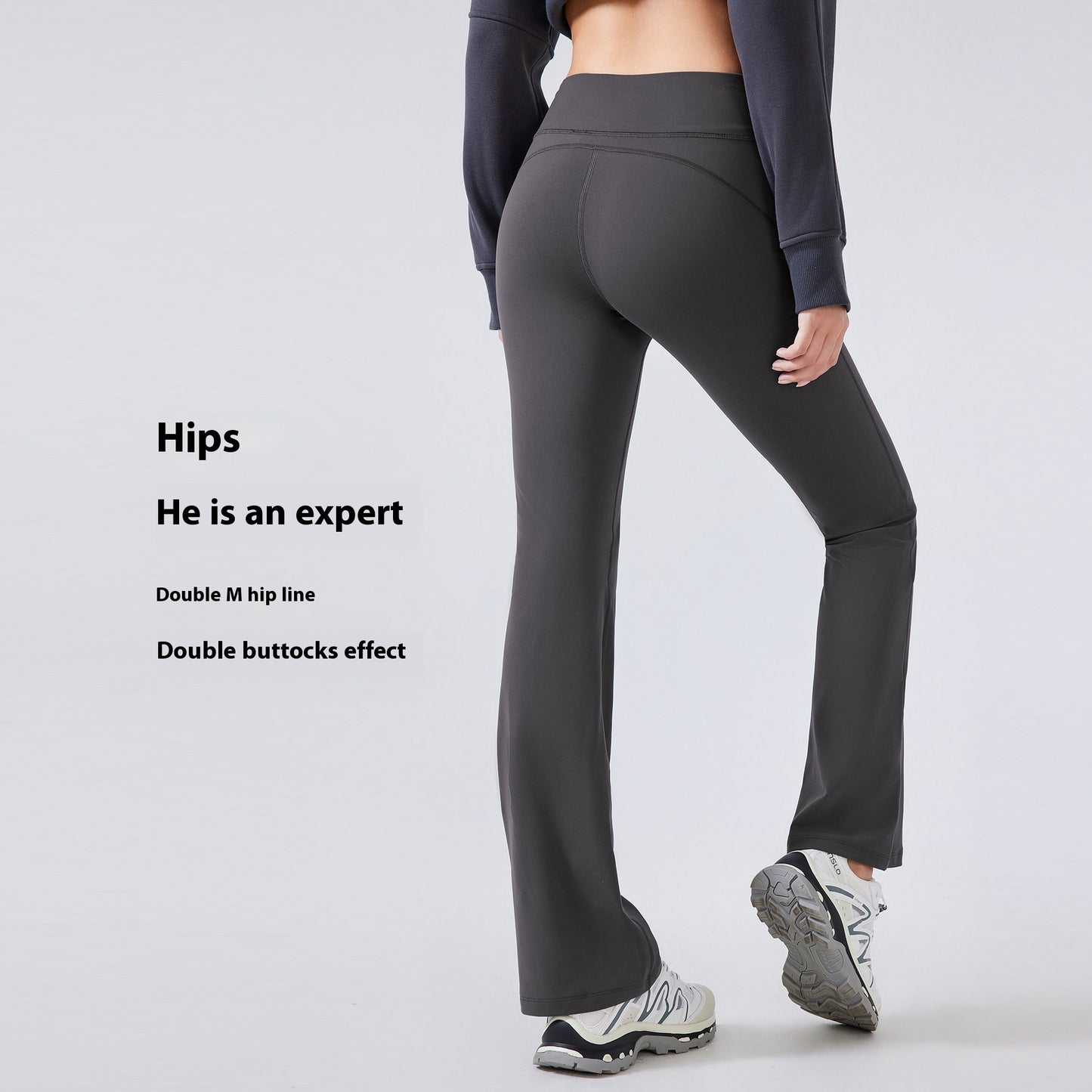 High Waist Yoga Women's Stretch Sports Bell-bottom Pants