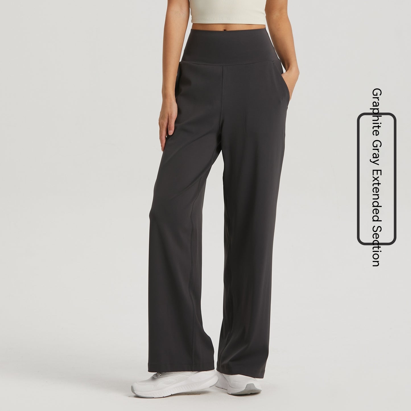 High Waist Hip Lift Yoga Wide-leg Pants Draping Slim Straight Breathable Sweat Absorbing Casual Sports Pants