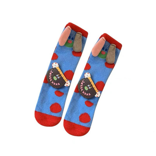 Coral Fleece Fleece Lined Padded Warm Keeping Tube Socks