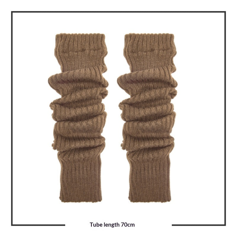 Long Tube Stacked Knitted Socks 70cm