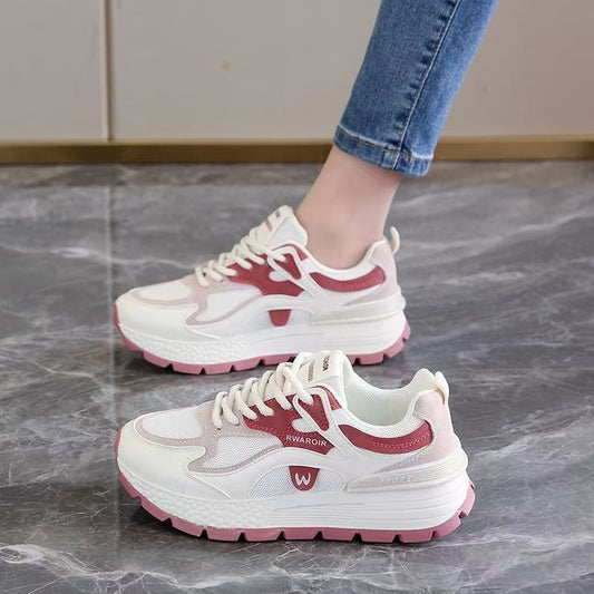 Versatile Womens Leather Shoes With Thick Soles