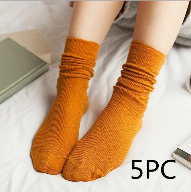 Japanese autumn winter vintage lace cotton socks