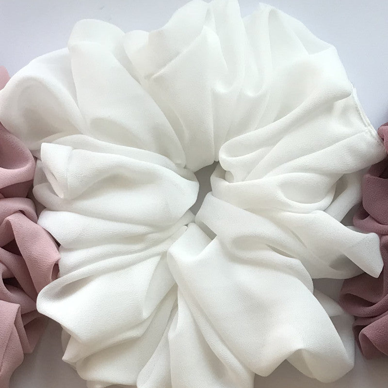 Chiffon Monochrome Bottoming Large Intestine Ring