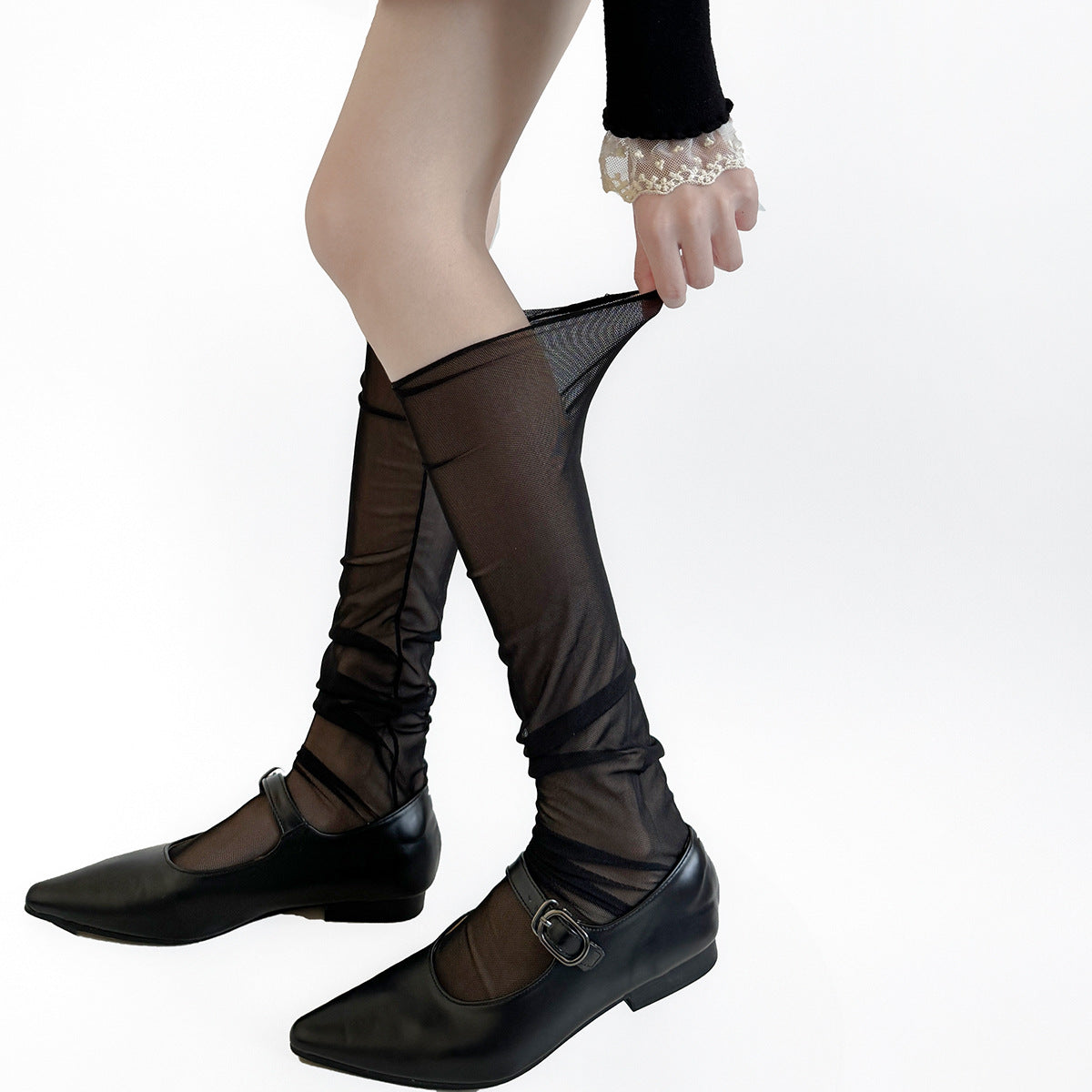 Lightweight, Slimming Mesh Socks For Women