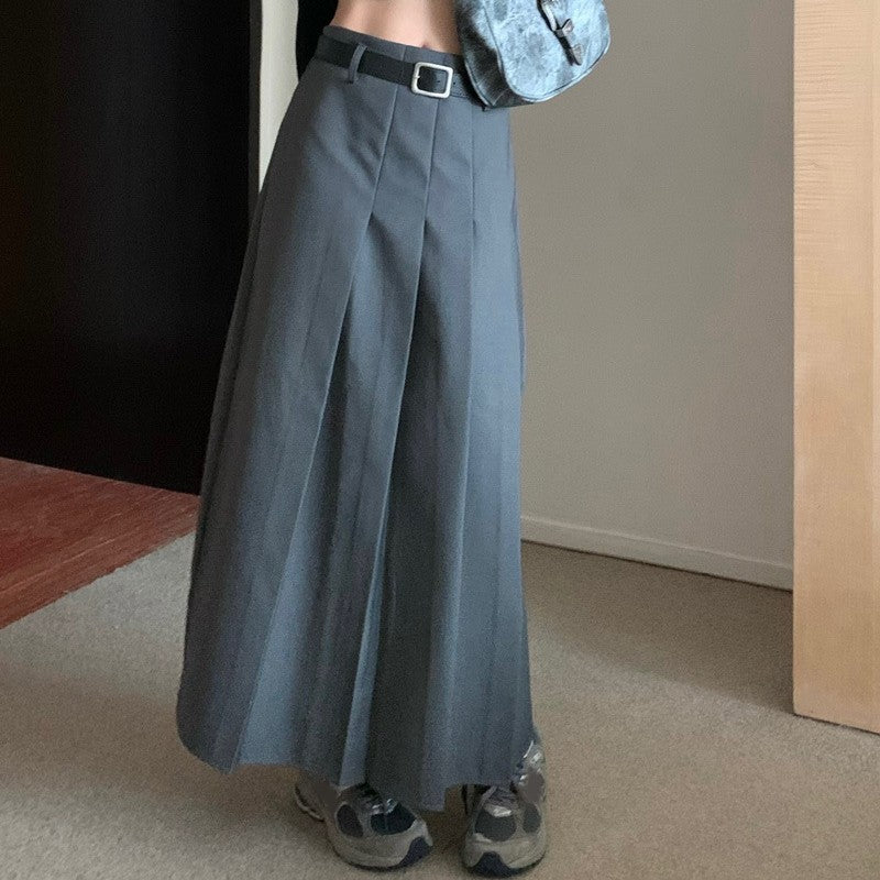 High Waist Pleated Women's Skirt Autumn New