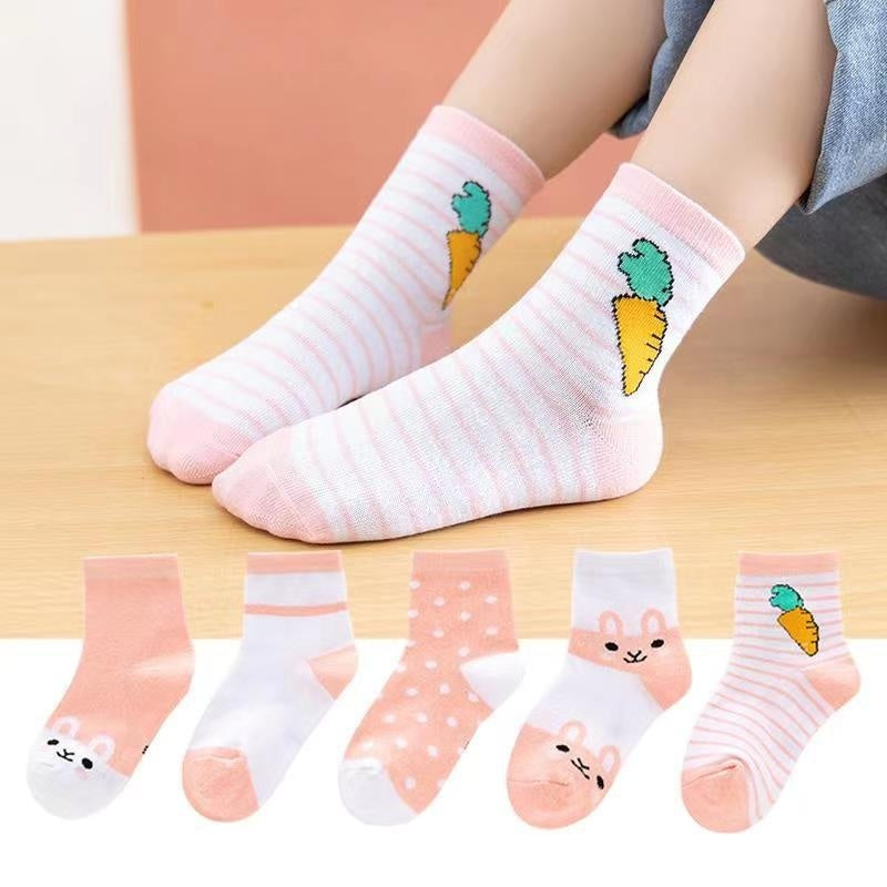 Boy Girls'socks Versatile Student Mid-calf Polyester Socks