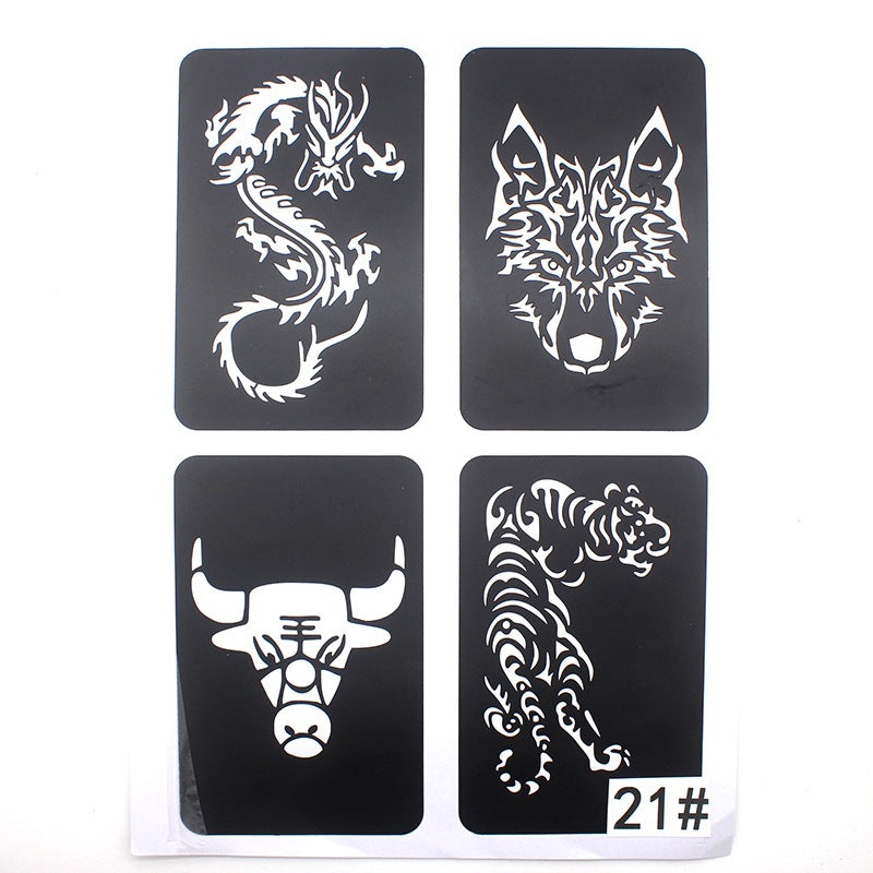 Hollow Tattoo Mold Women's Spray Paint