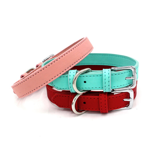 Comfortable Skin Feeling Leather Pet Collar