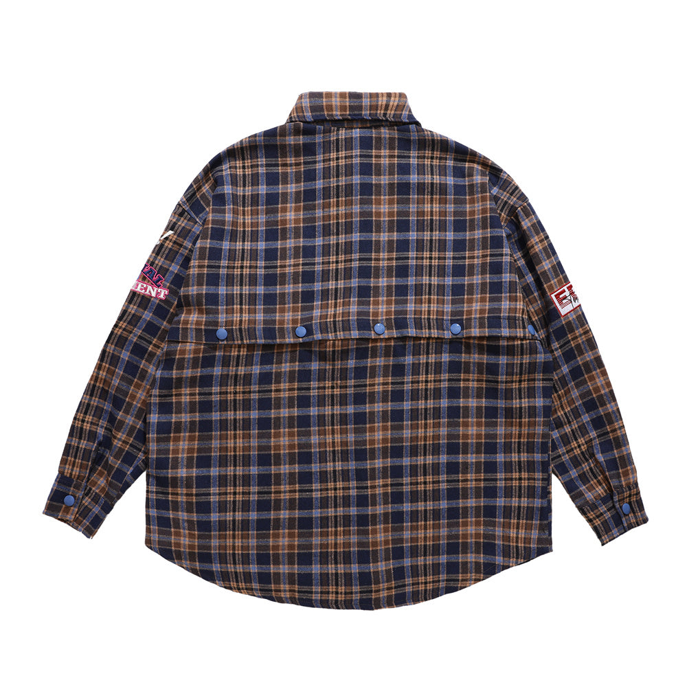 Fashion Brand Plaid Long Sleeve Shirt Coat