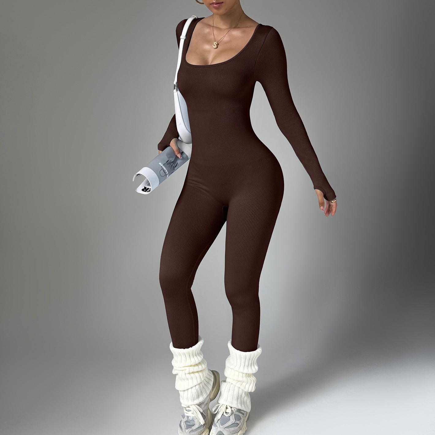 Bodysuit Long Sleeve Quick-drying Tight Fitness Yoga Clothes