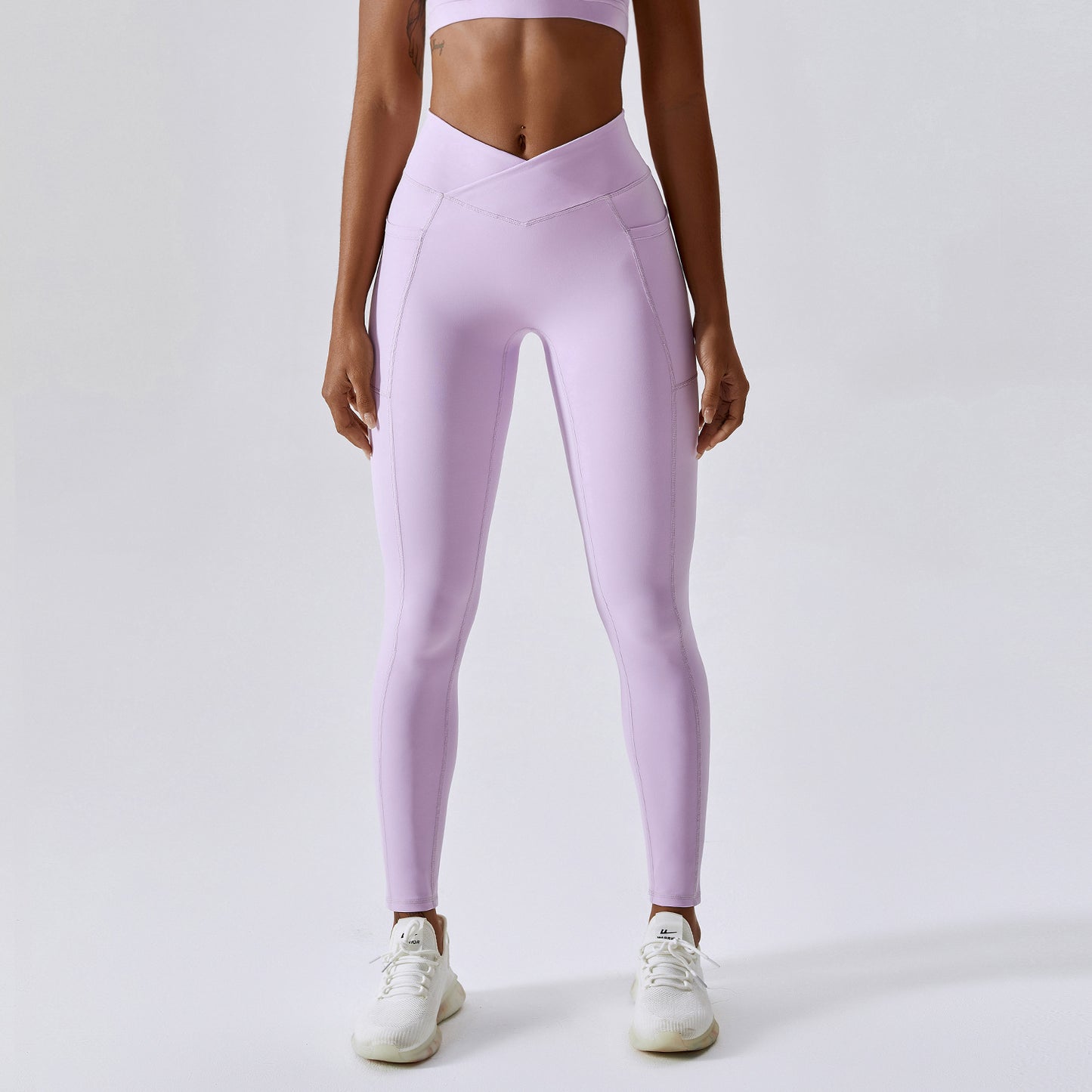 Hip-lifting Fitness Crossed Waist Head Tight Running Sports Pants