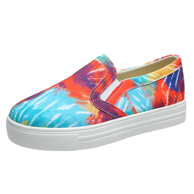 Casual Large Size Canvas Shoes Women's Flat Bottom
