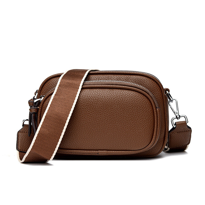 Simple And Versatile Crossbody Texture Multi-layer Small Square Bag