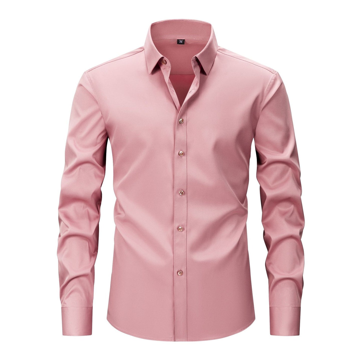 Lightweight Stretchy Plus-size Wrinkle-resistant Long-sleeve Shirt Thats Easy To Care For