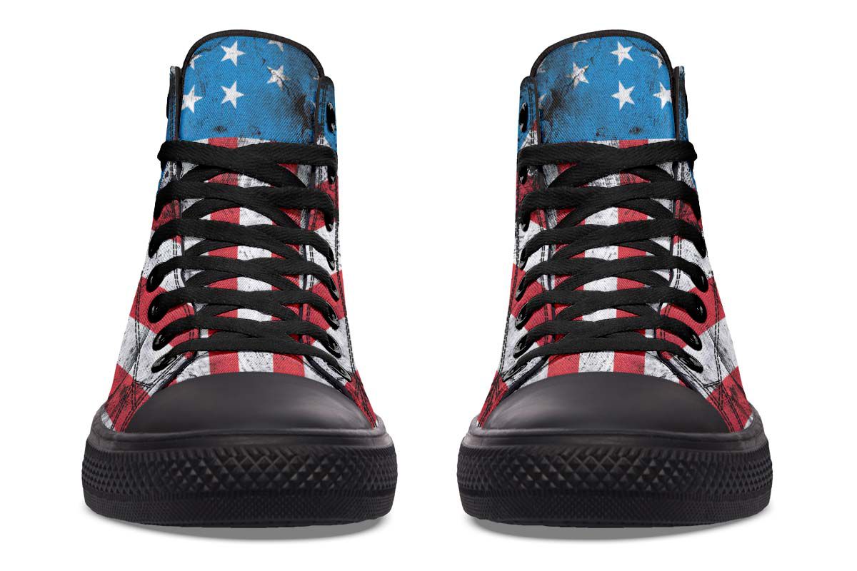 Men's And Women's Fashion Color Printing High-top Canvas Shoes