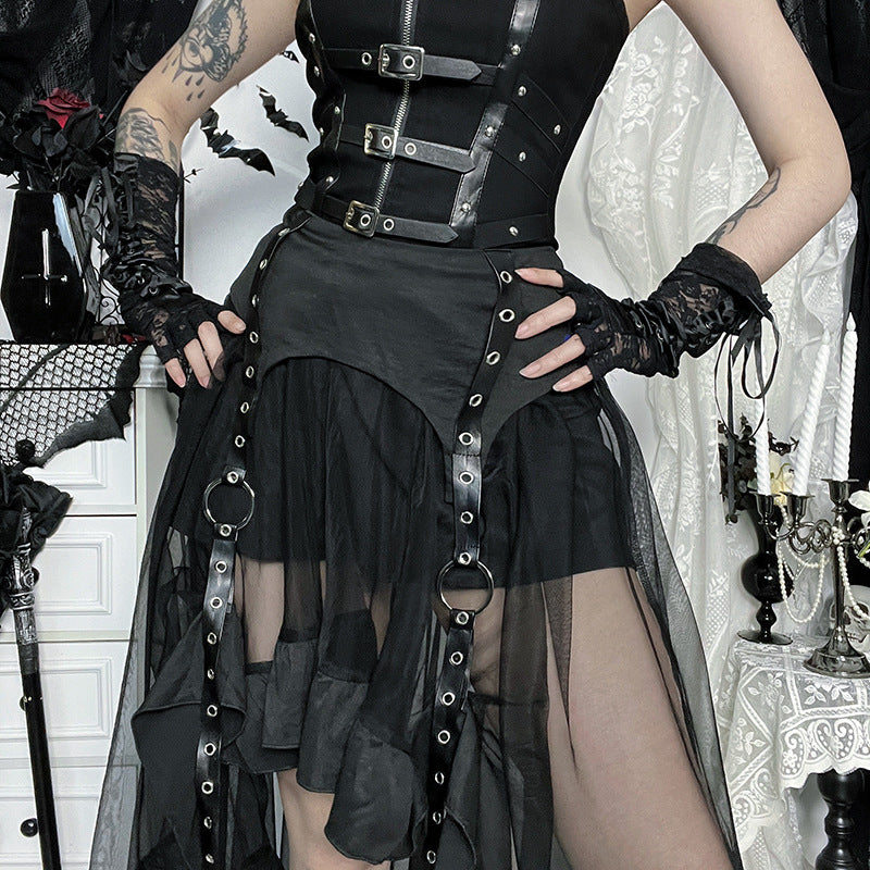 Irregular Mesh Skirt Women's