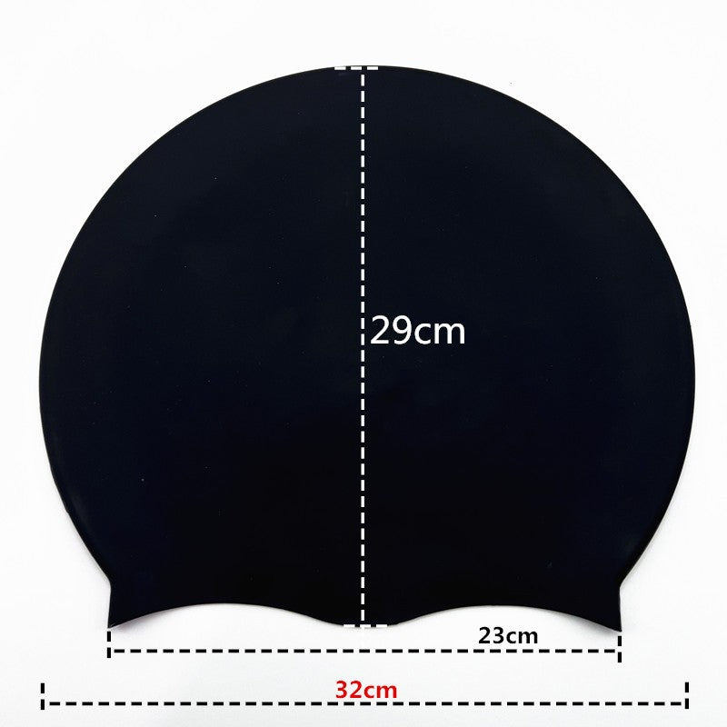 Waterproof Not Squeezing Head Extra Large Silicone Ear-protecting Swimming Cap