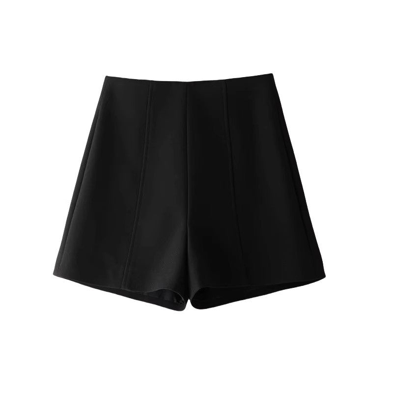 Casual Pants Minimalist Gray Suit Shorts