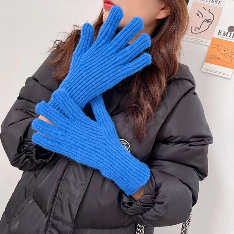 Women's Split-finger Wool Knitted Gloves