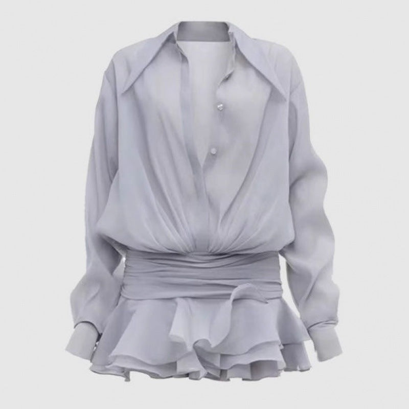 Sweet Hot Girl Irregular Ruffled Women's Dress