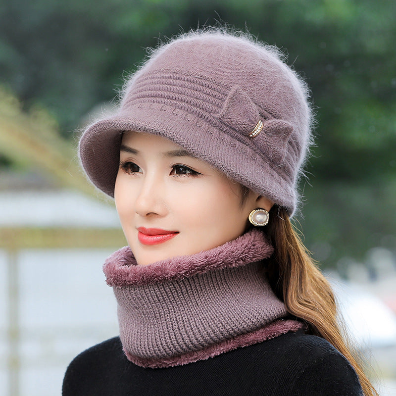 Fashion Velvet Padded Warm Wool Hat