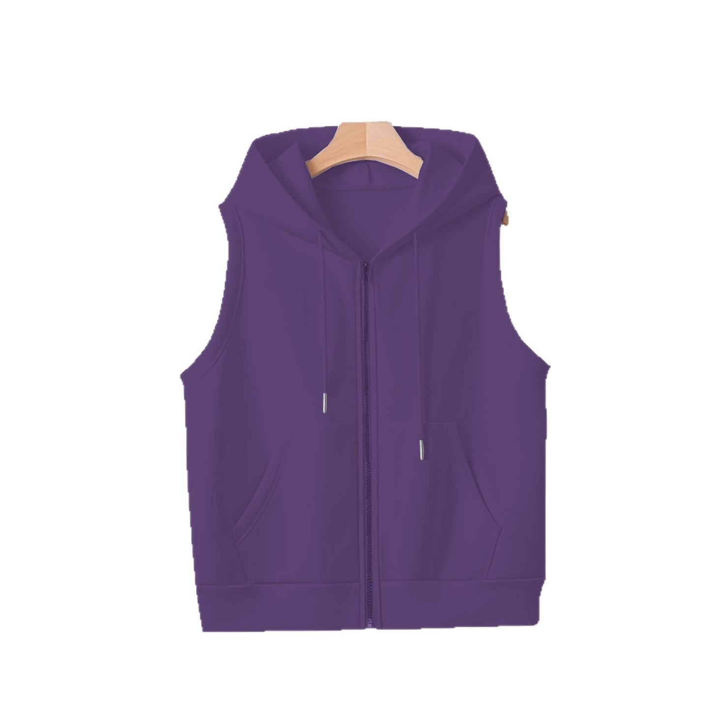 Women's Sleeveless Slim-fit Cardigan Zip Sweater