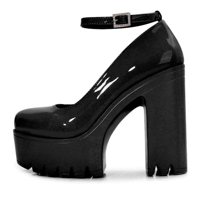 European And American Fashion Buckle Women's Shoes