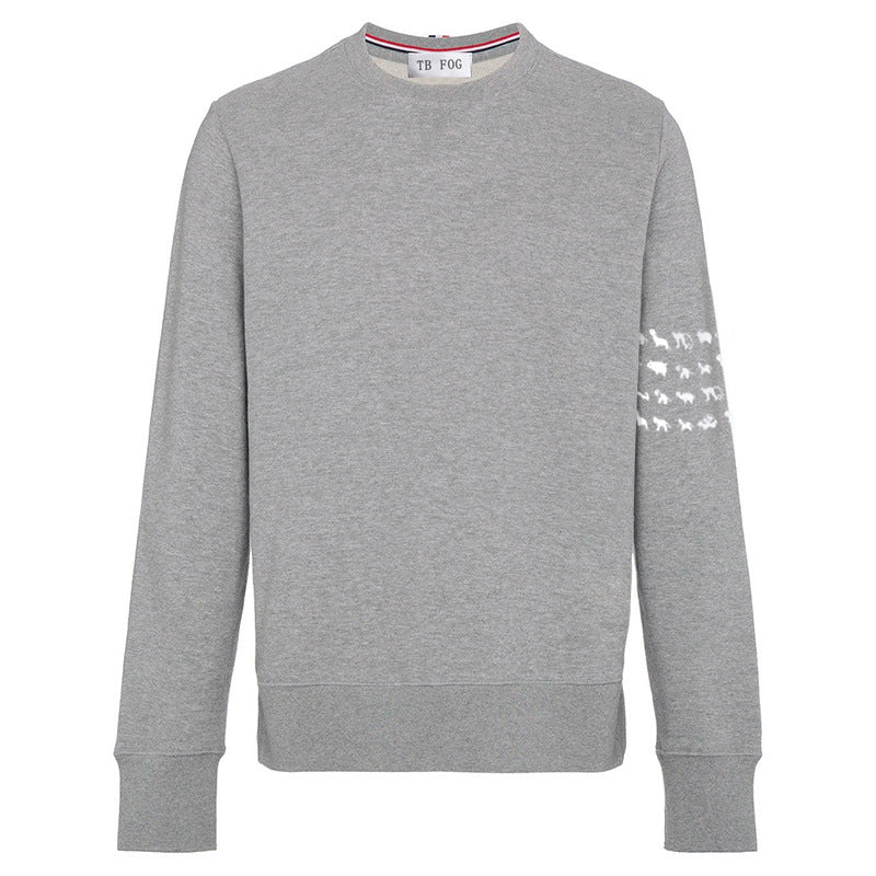 Men's Striped Long Sleeve Pullover Sweatshirt