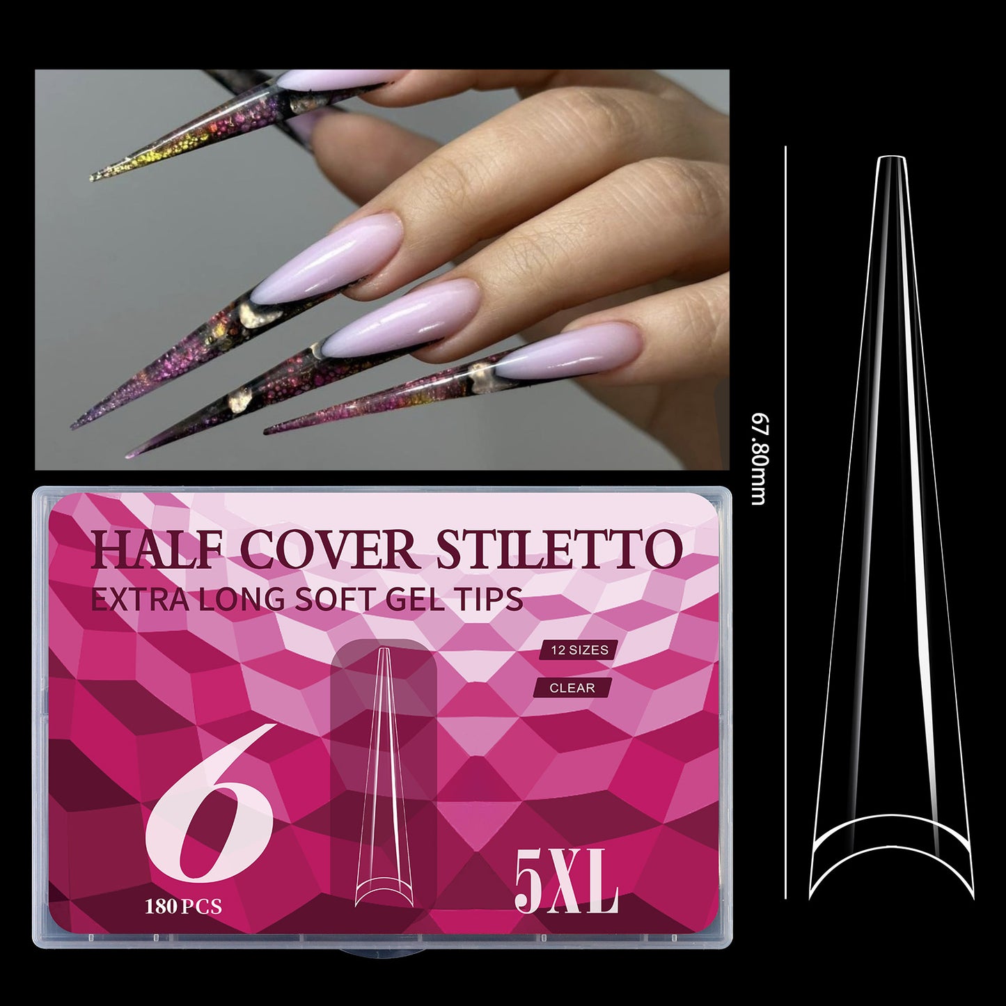 Fashionable And Personalized Extended French Nail Tips
