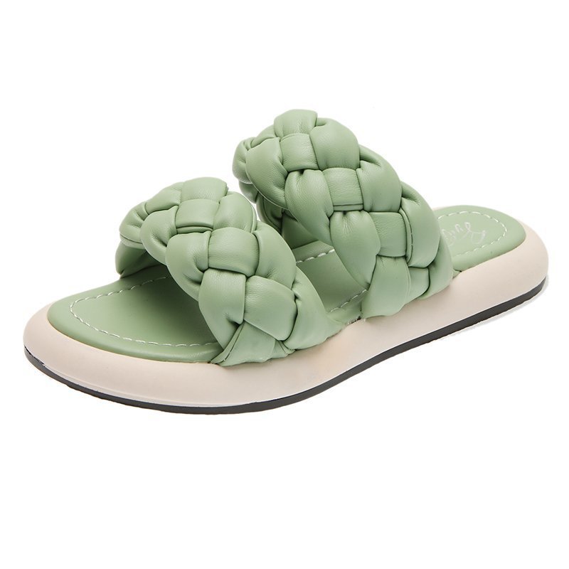 Sandals For Women To Wear In Summer New Korean Students Flat Knitting